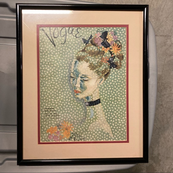 Vogue July 15, 1935 Magazine Cover Framed Vintage - Picture 2 of 7